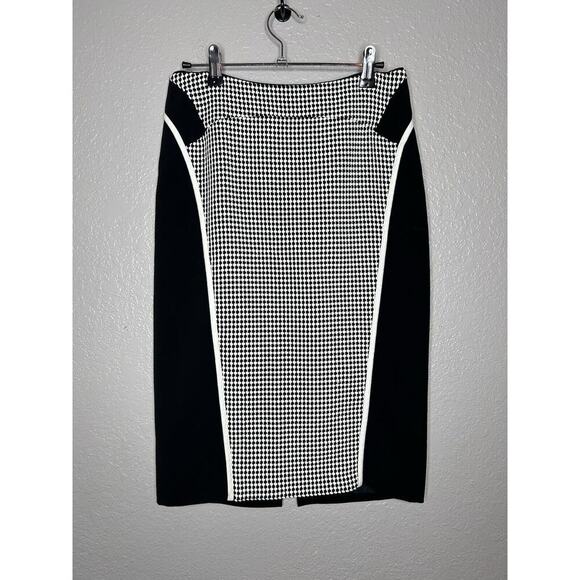 Lafayette 148 New York Dresses & Skirts - Lafayette 148 Black White Textured Paneled Pencil Skirt Size 0 Career Workwear